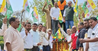 माल्यार्पण कर पिछड़ा वर्ग संघर्ष मोर्चा ने मनाया बाबा साहब की जयंती